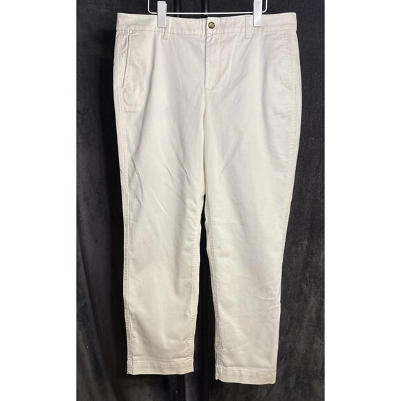 NWT J Crew High Rise Girlfriend Chino Pant Women Plus 22 Ivory Career Preppy Job - Picture 2 of 11